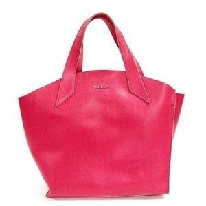 Furla Yucca Saffiano Leather Unstructured Tote in Fuchsia Pink